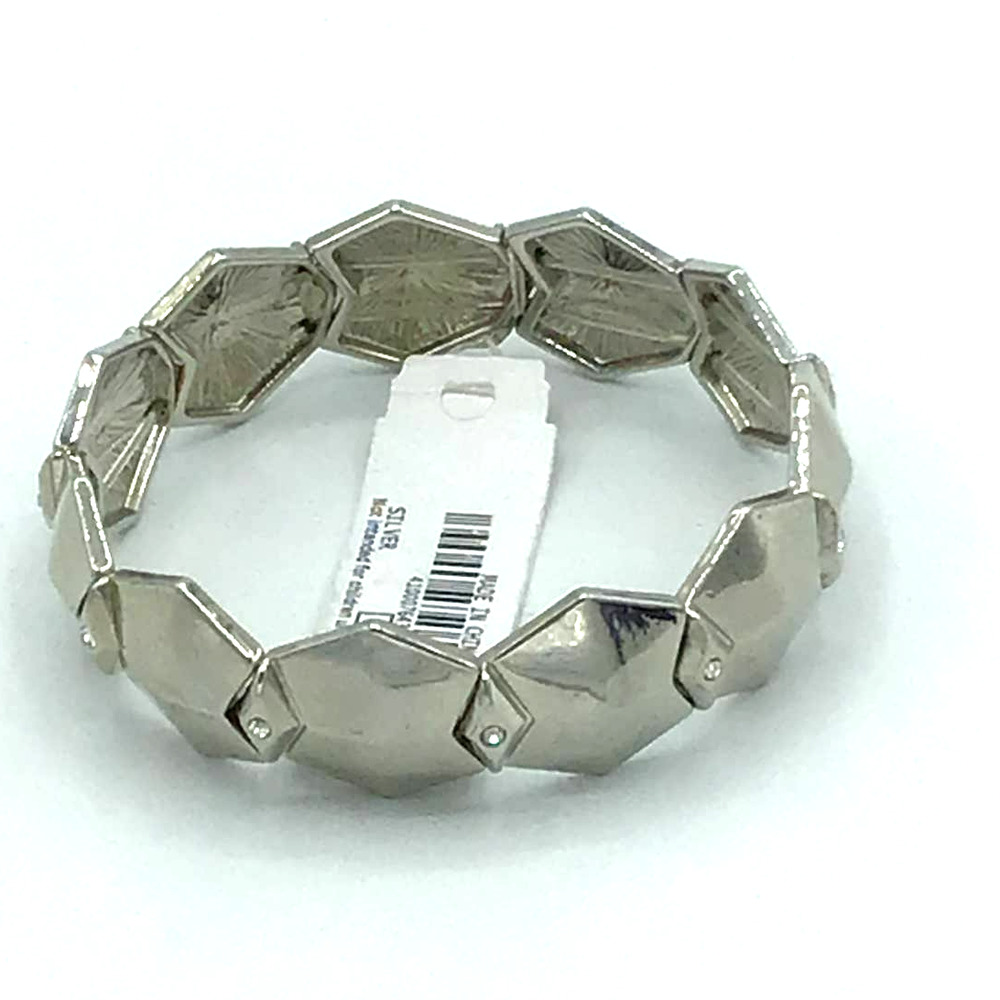 Charming Charlie Silver‎ Rhinestone StretchBracelet - Picture 3 of 3